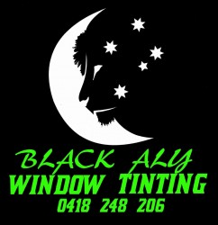 Black Aly Window Tinting logo